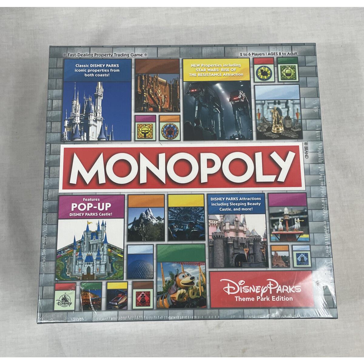 2020 Disney Parks Theme Park Monopoly Game Pop-up Castle