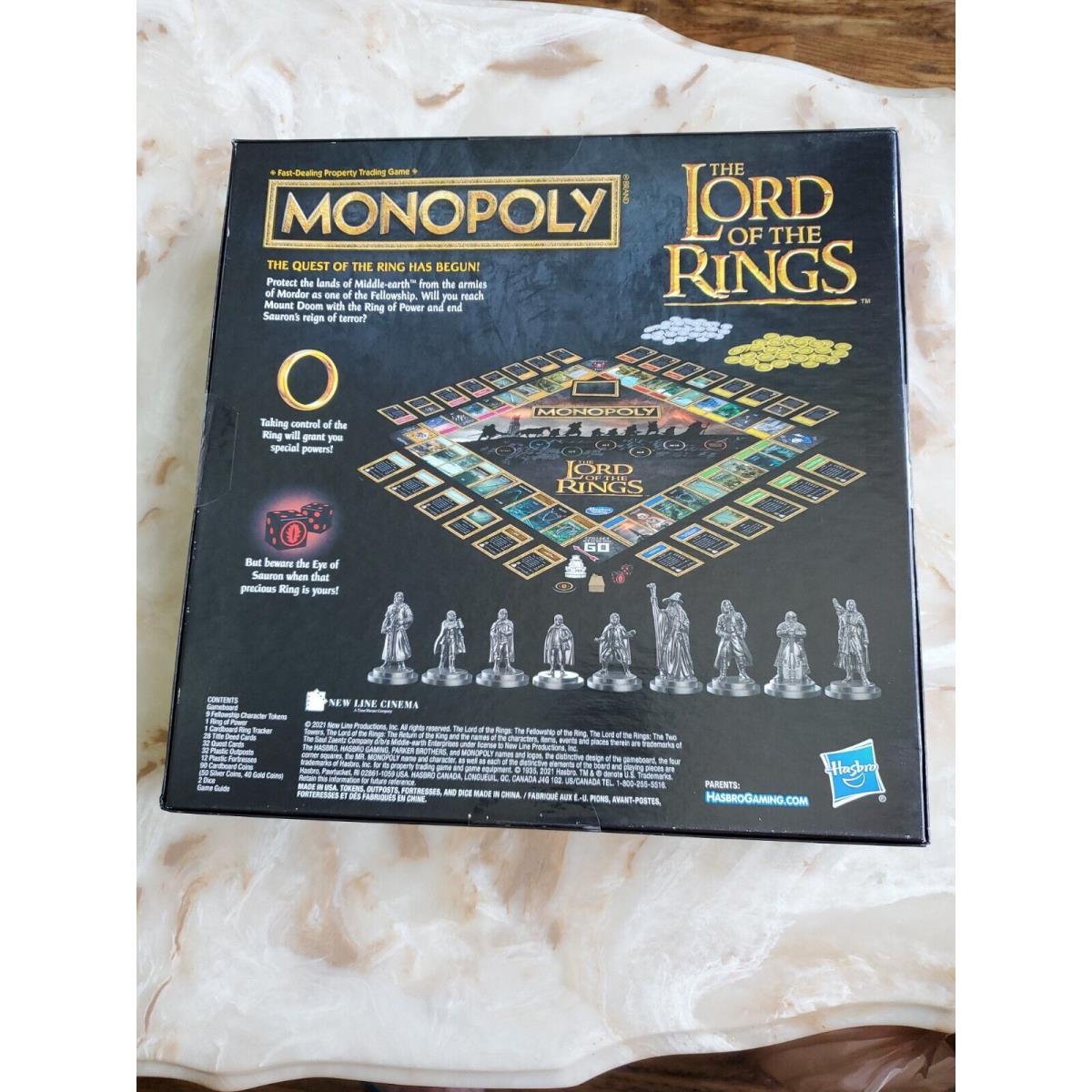 Monopoly: The Lord of The Rings Edition Board Game Inspired by The Movies