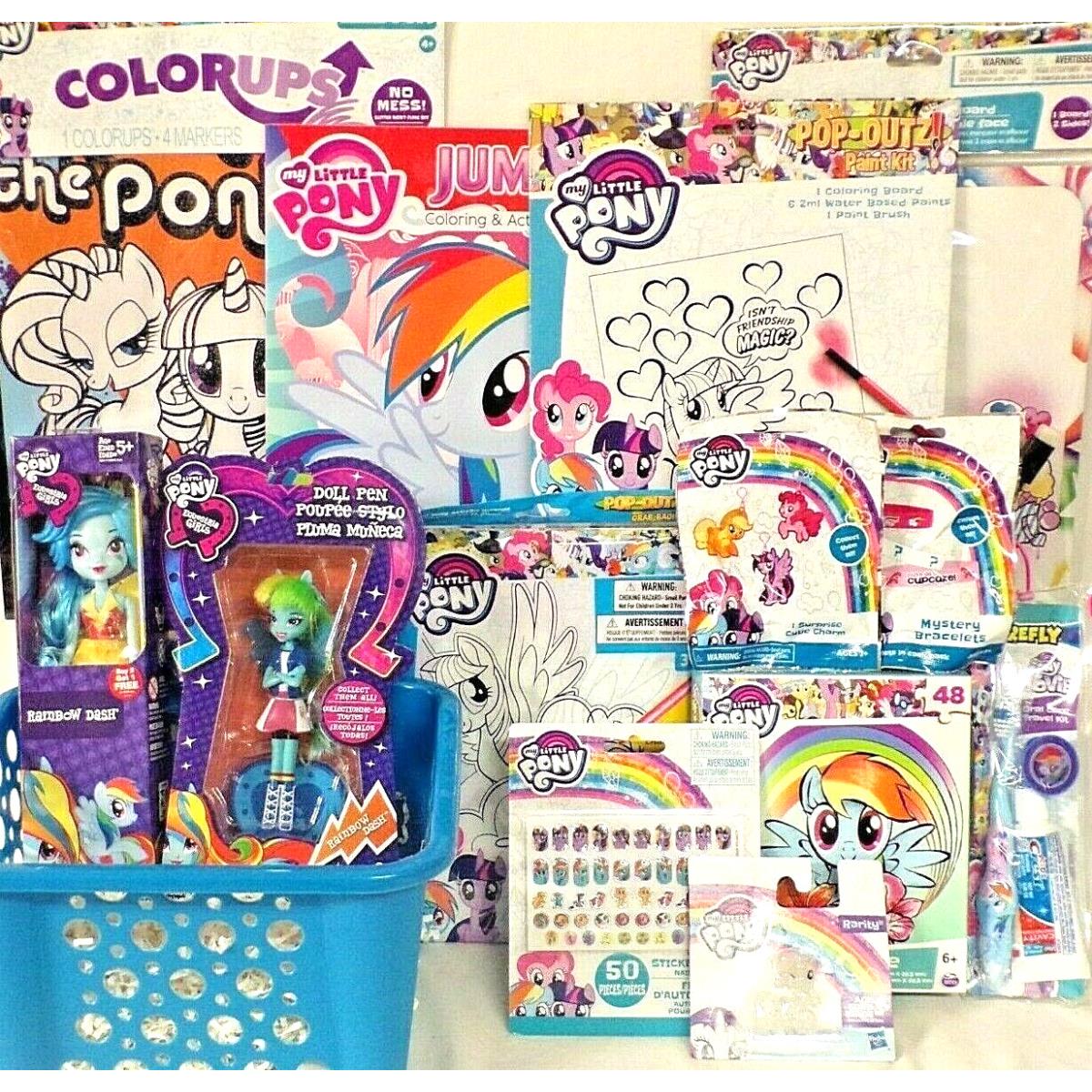 MY Little Pony Easter Toy Gift Basket Toys Rainbow Dash Equestria Doll Play Set