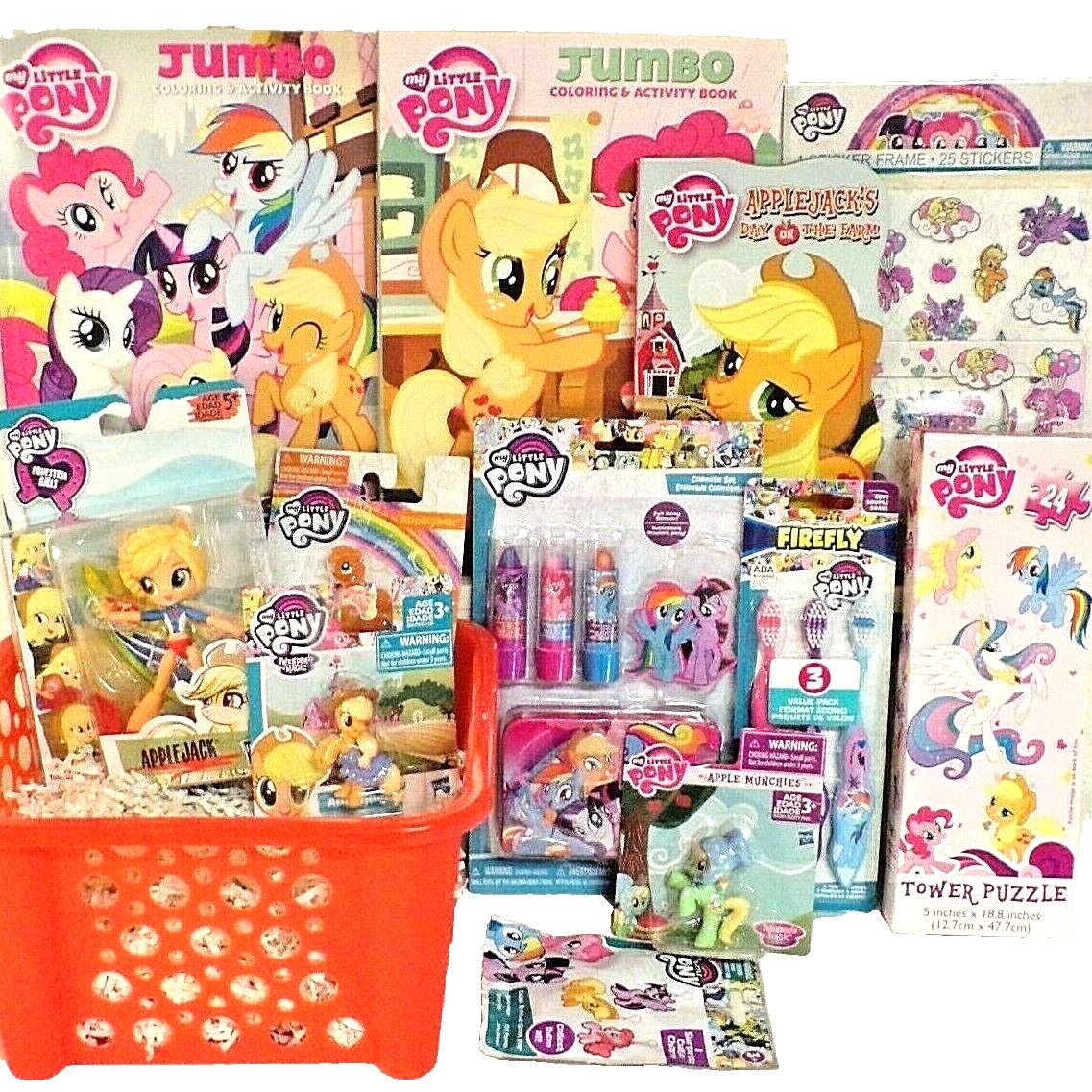 MY Little Pony Toy Gift Basket Toys Apple Jack Figure Birthday Christmas