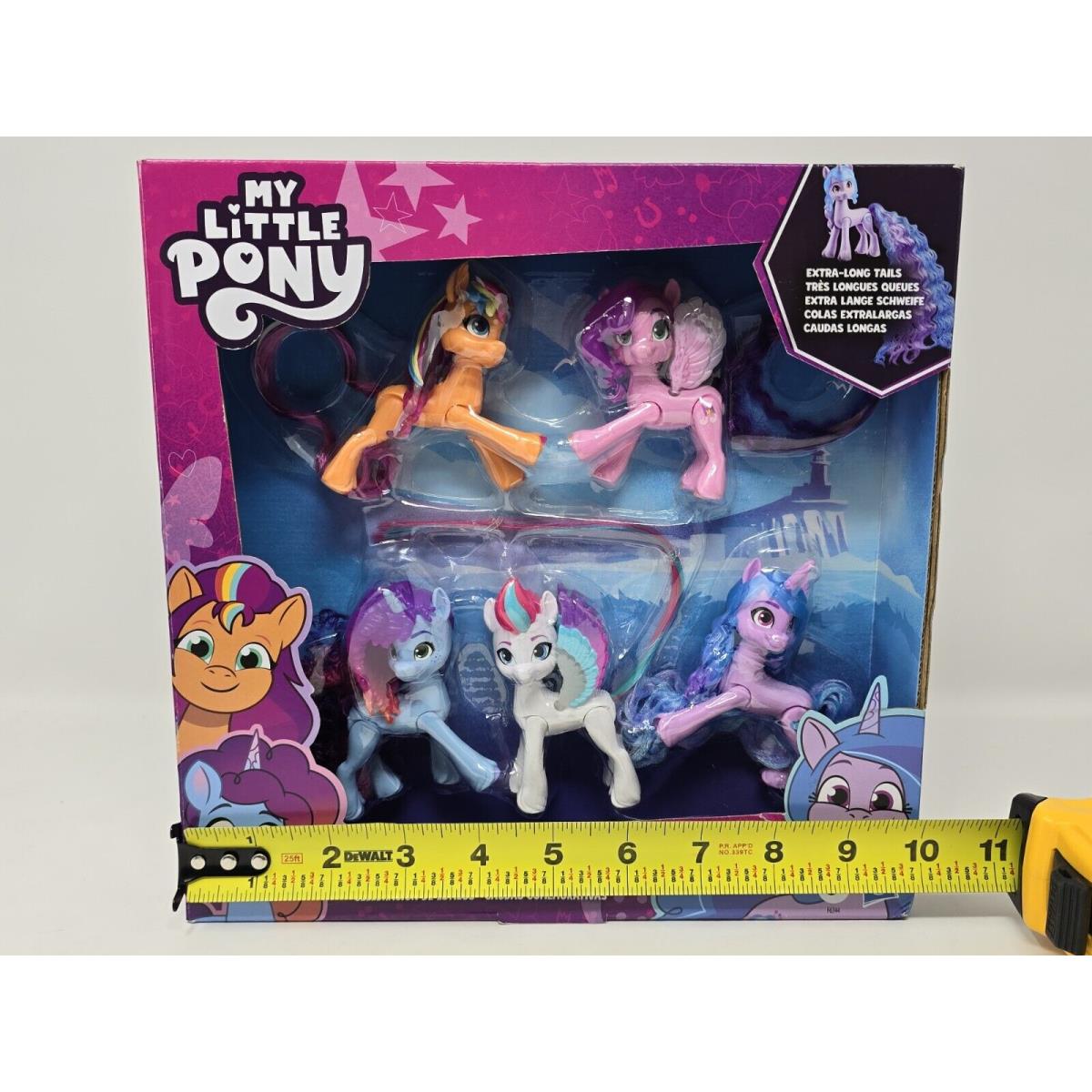 Hasbro My Little Pony Celebration Tails Multi-pack 5 Ponies Extra-long Tails