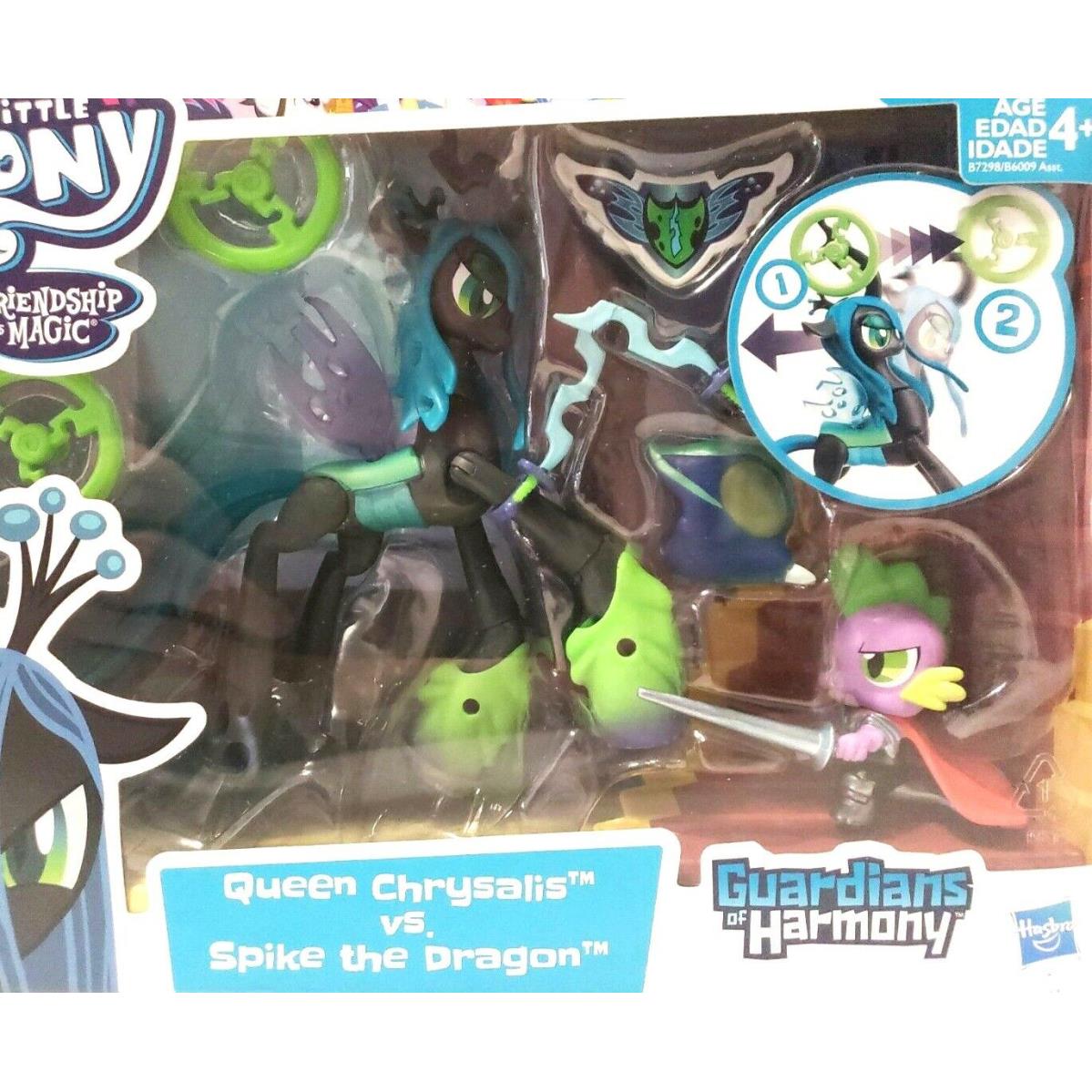 2016 My Little Pony Guardians of Harmony Queen Chrysalis v. Spike The Dragon