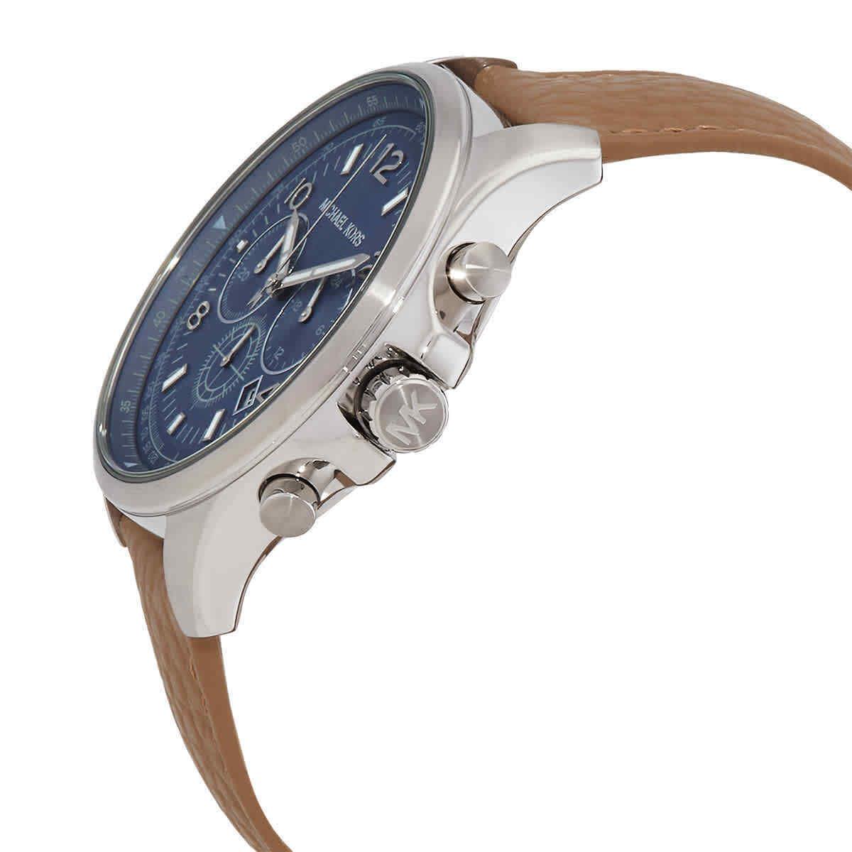 Michael Kors Pilot Chronograph Quartz Blue Dial Men`s Watch MK9128