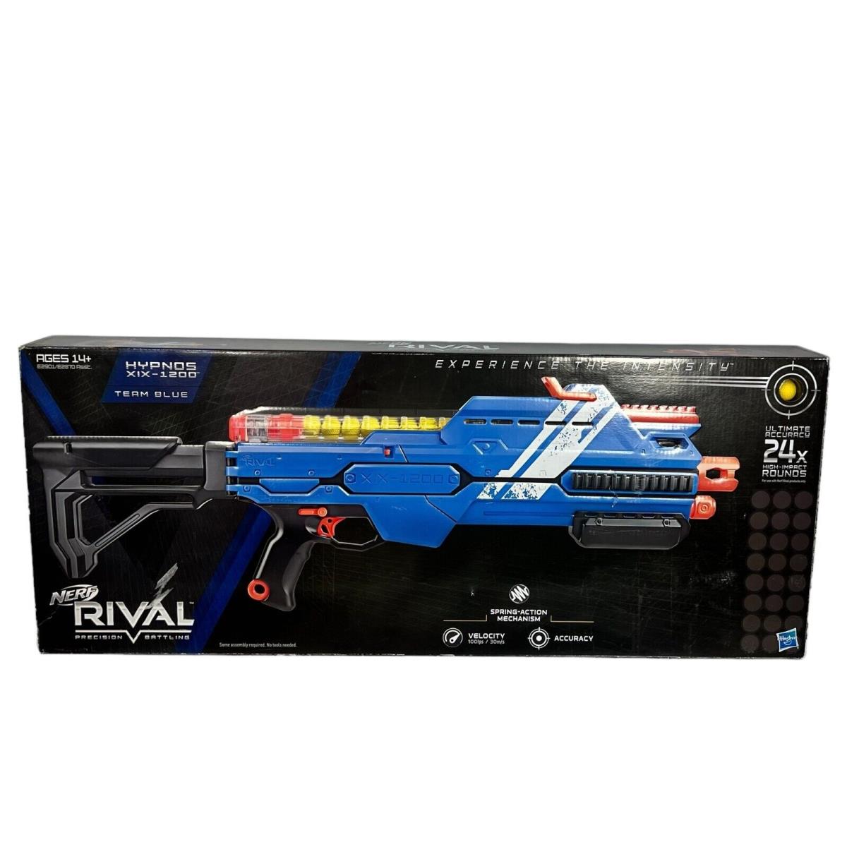 Nerf Rival Hypnos XIX-1200 Blue 24+ High-impact Rounds Toy Blaster