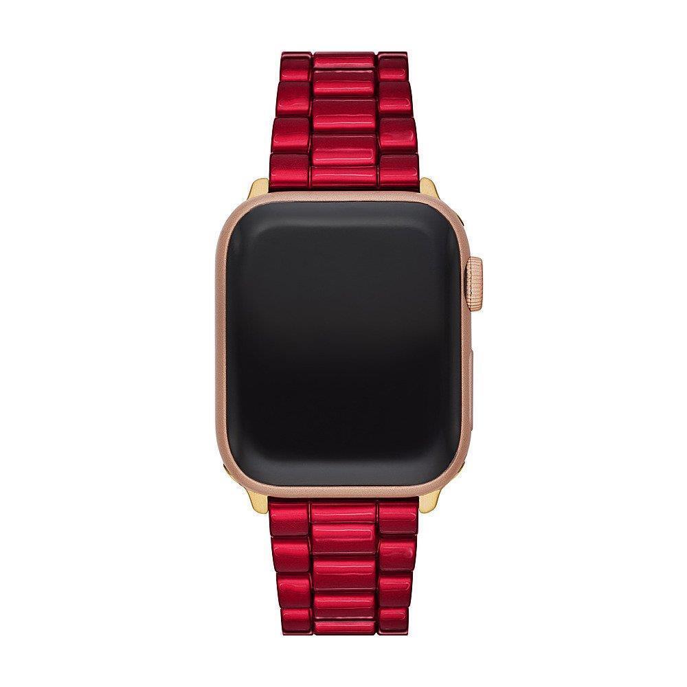 Michael Kors Red Stainless Steel Band For Apple Watch 38/40/41mm Red W/rose Gold