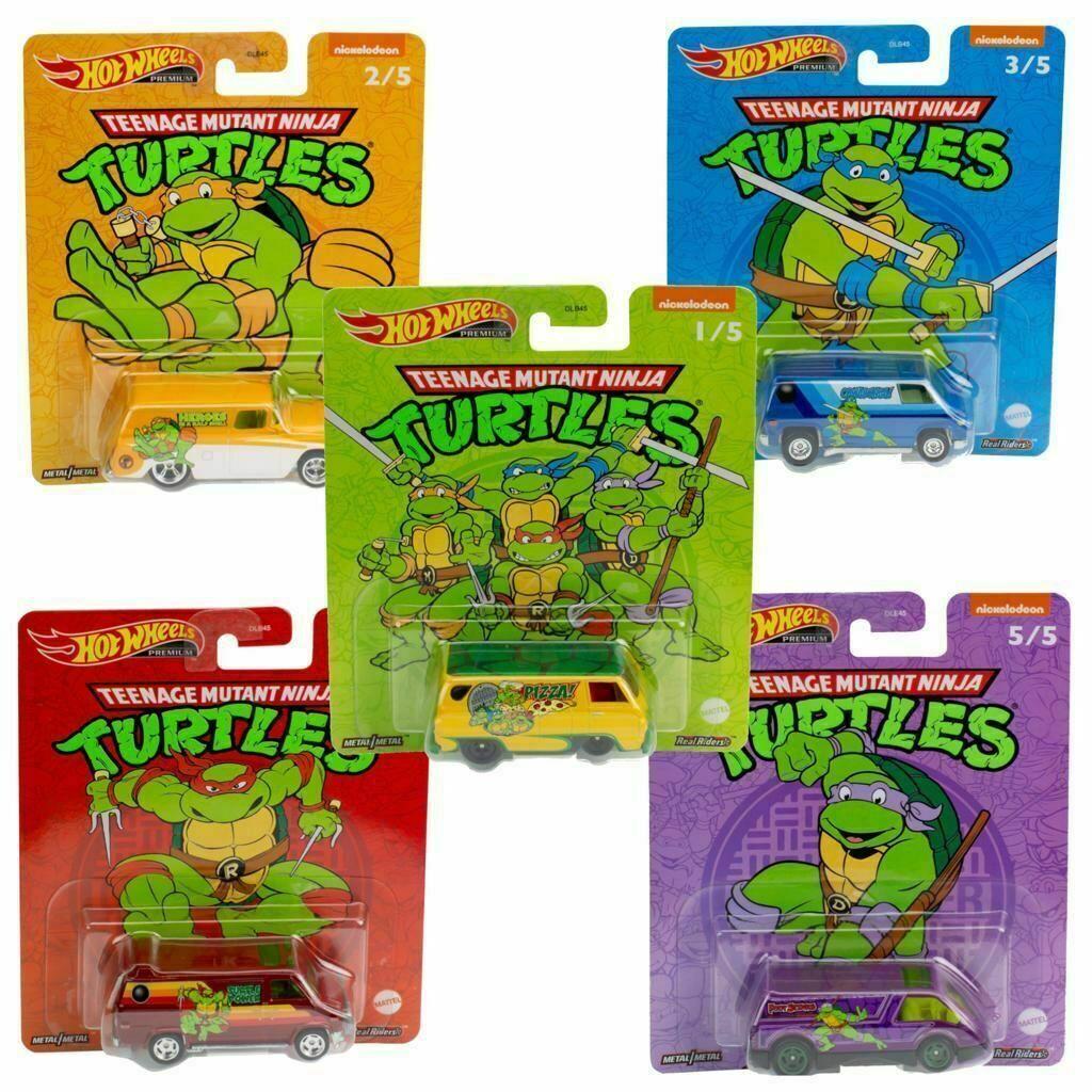 2022 Hot Wheels Teenage Mutant Ninja Turtles Model Car Pick Choose DLB45-946N Complete set of 5 vehicles