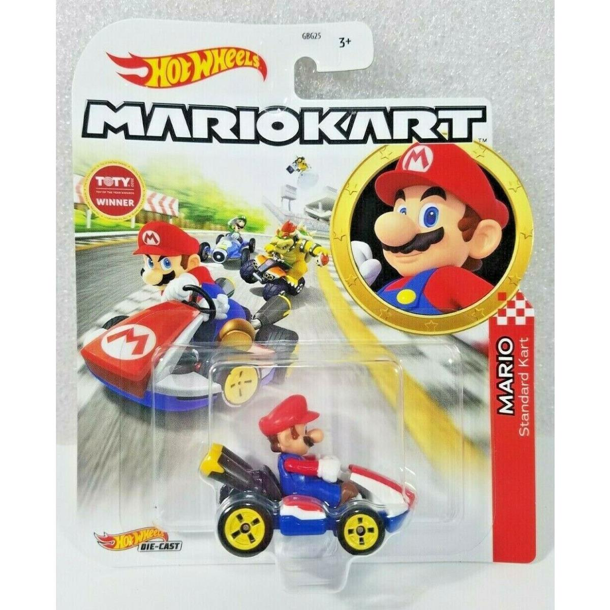 Mario Hot Wheels Mariokart Kart Diecast Car Vehicle Choose 2021 2022 2023 2024 + GBG26, MARIO Standard Kart