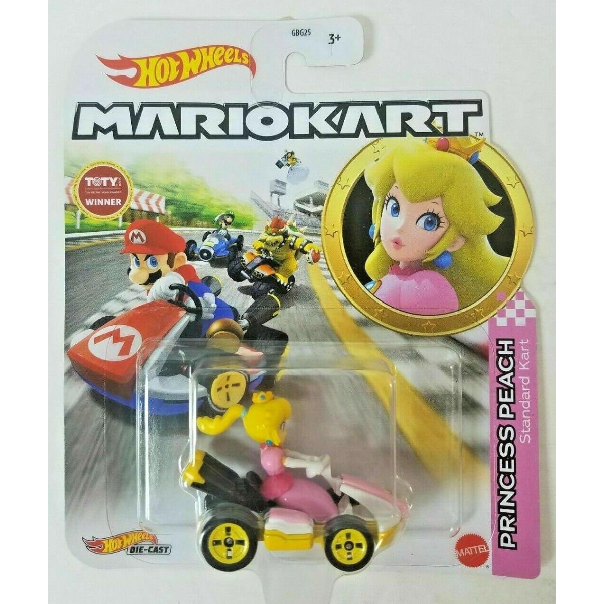 Mario Hot Wheels Mariokart Kart Diecast Car Vehicle Choose 2021 2022 2023 2024 + GBG28, PRINCESS PEACH Standard Kart