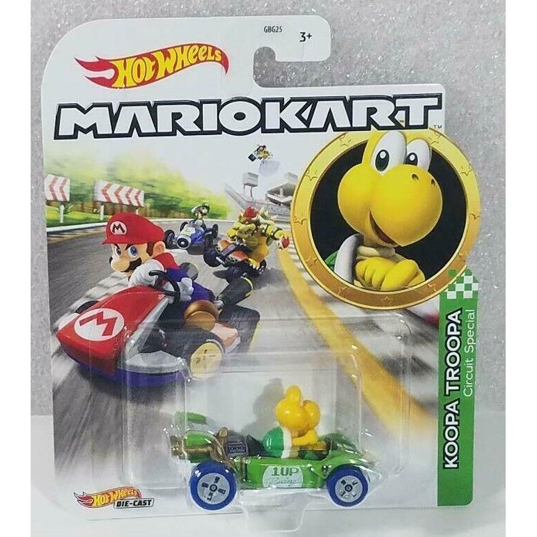 Mario Hot Wheels Mariokart Kart Diecast Car Vehicle Choose 2021 2022 2023 2024 + GGV85, KOOPA TROOPA Circuit Special