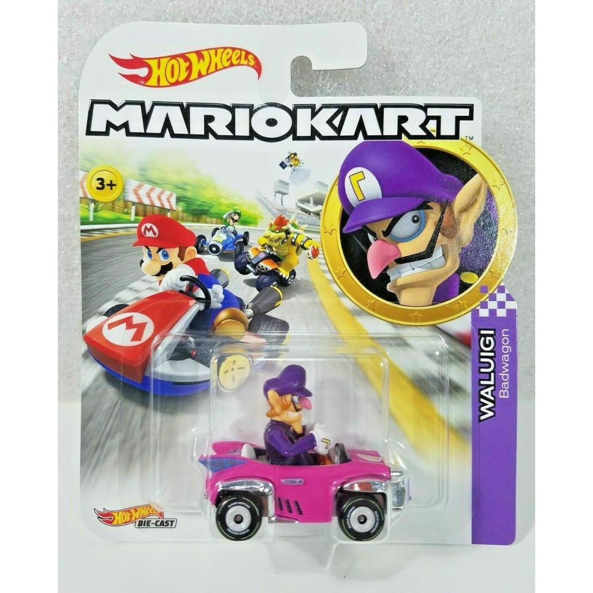 Mario Hot Wheels Mariokart Kart Diecast Car Vehicle Choose 2021 2022 2023 2024 + GJH54, WALUIGI Badwagon