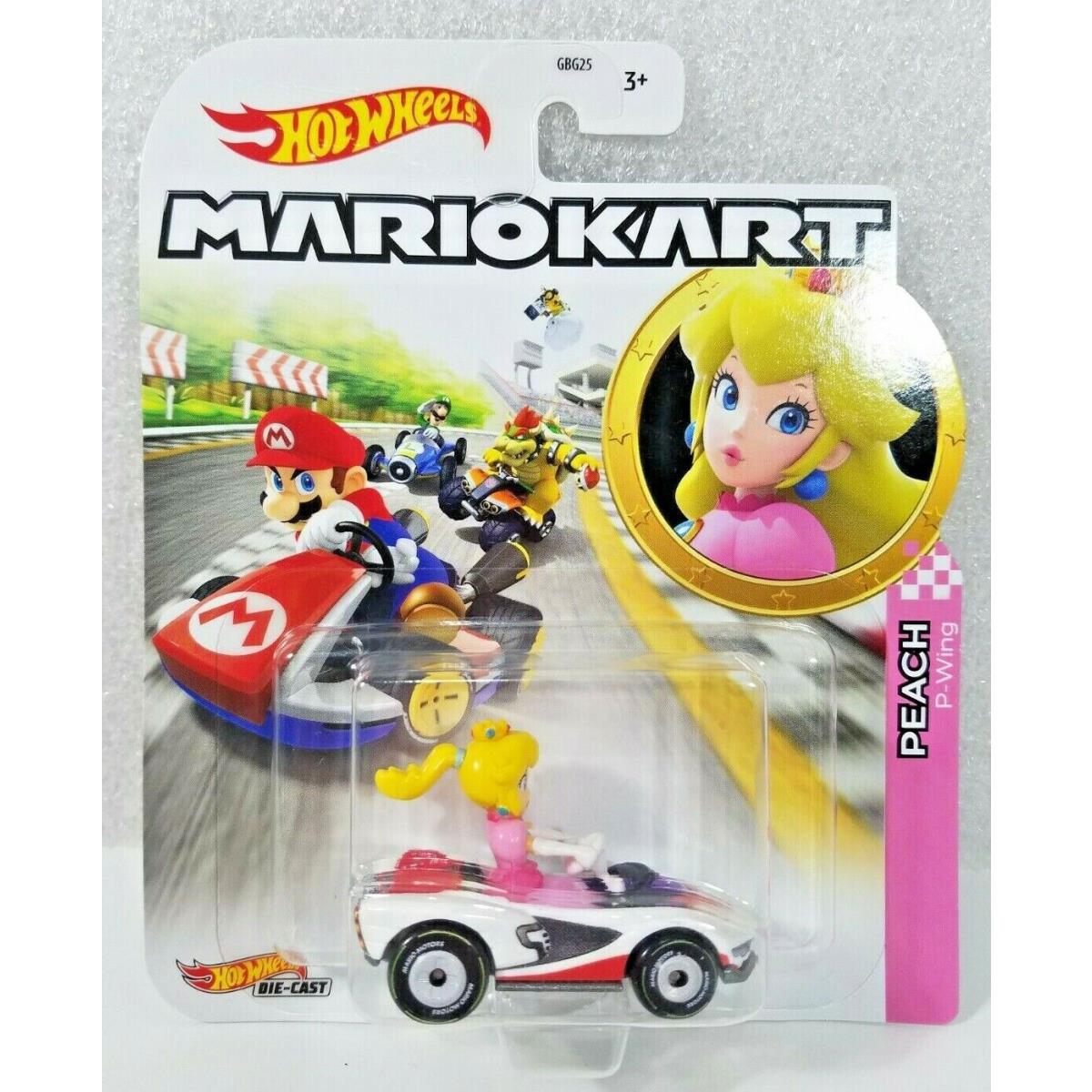 Mario Hot Wheels Mariokart Kart Diecast Car Vehicle Choose 2021 2022 2023 2024 + GJH58, PEACH P-Wing