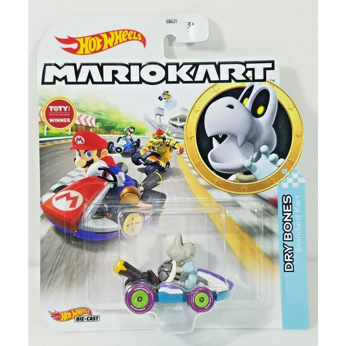 Mario Hot Wheels Mariokart Kart Diecast Car Vehicle Choose 2021 2022 2023 2024 + GJH59, DRY BONES Standard Kart