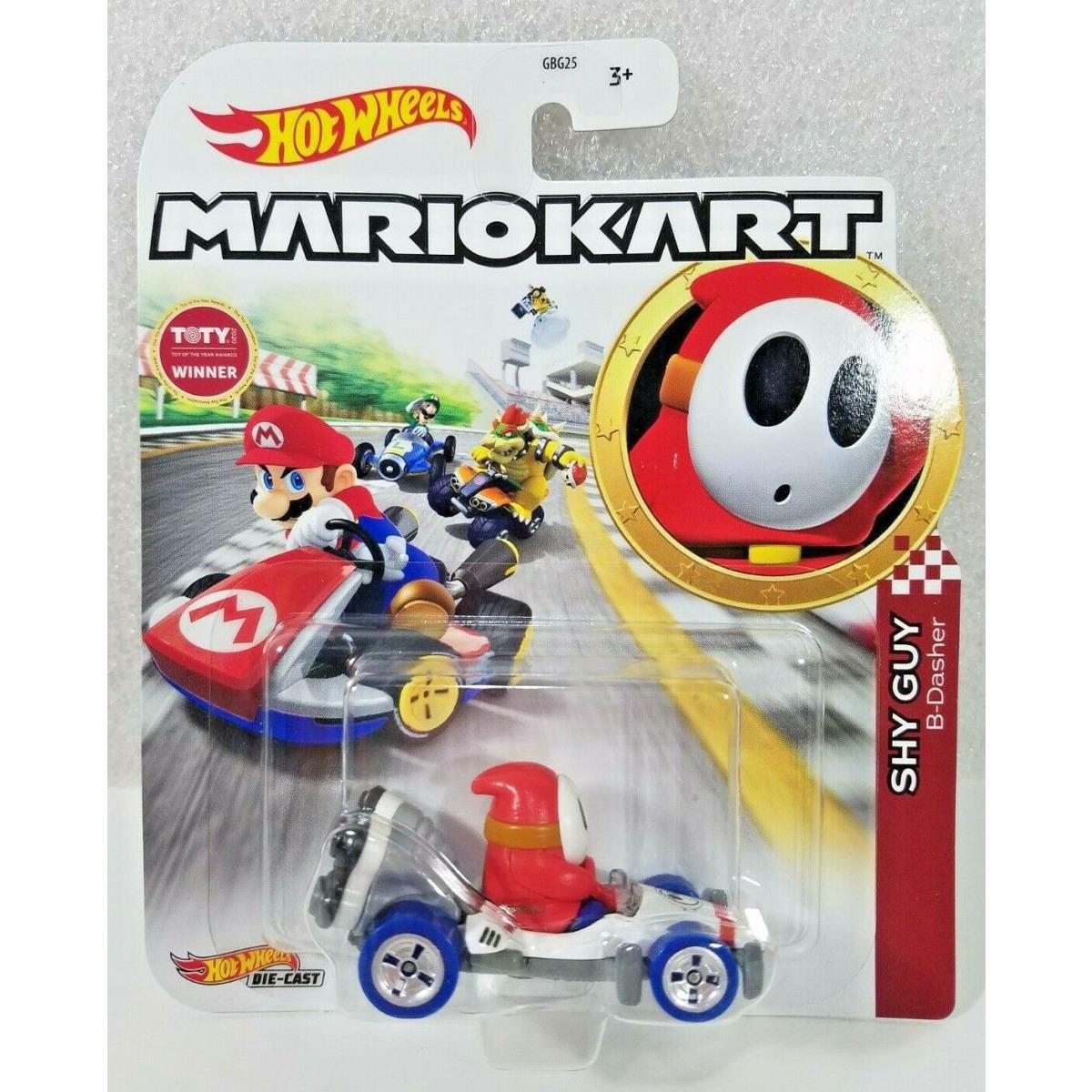 Mario Hot Wheels Mariokart Kart Diecast Car Vehicle Choose 2021 2022 2023 2024 + GJH61, SHY GUY B-Dasher