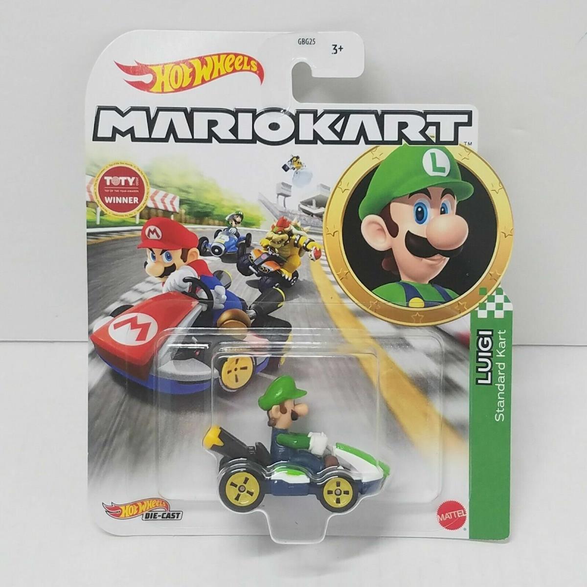 Mario Hot Wheels Mariokart Kart Diecast Car Vehicle Choose 2021 2022 2023 2024 + GLP37 LUIGI Standard Kart