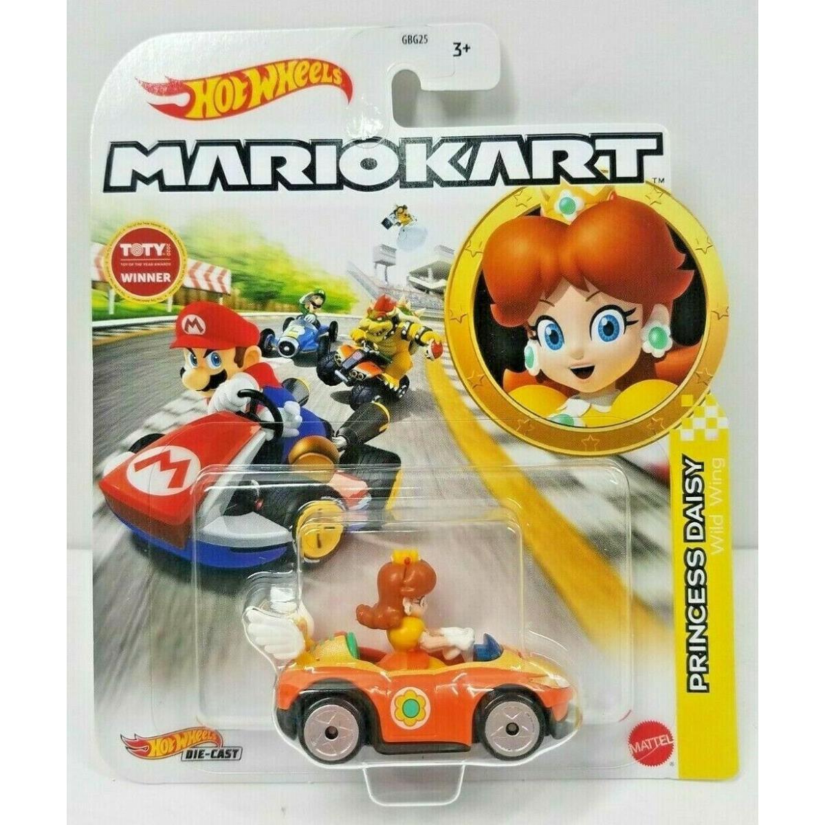 Mario Hot Wheels Mariokart Kart Diecast Car Vehicle Choose 2021 2022 2023 2024 + GRN14, PRINCESS DAISY Wild Wing