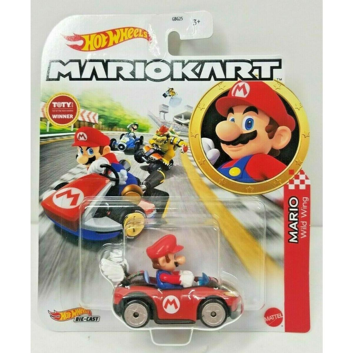 Mario Hot Wheels Mariokart Kart Diecast Car Vehicle Choose 2021 2022 2023 2024 + GRN17, MARIO Wild Wing