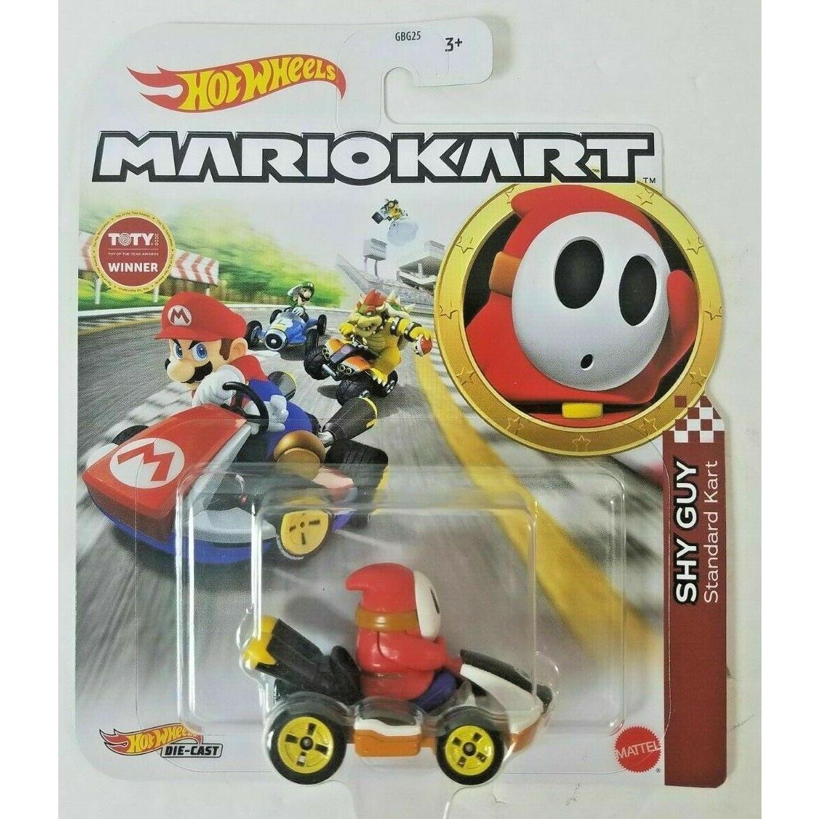 Mario Hot Wheels Mariokart Kart Diecast Car Vehicle Choose 2021 2022 2023 2024 + GRN25, SHY GUY Standard Kart