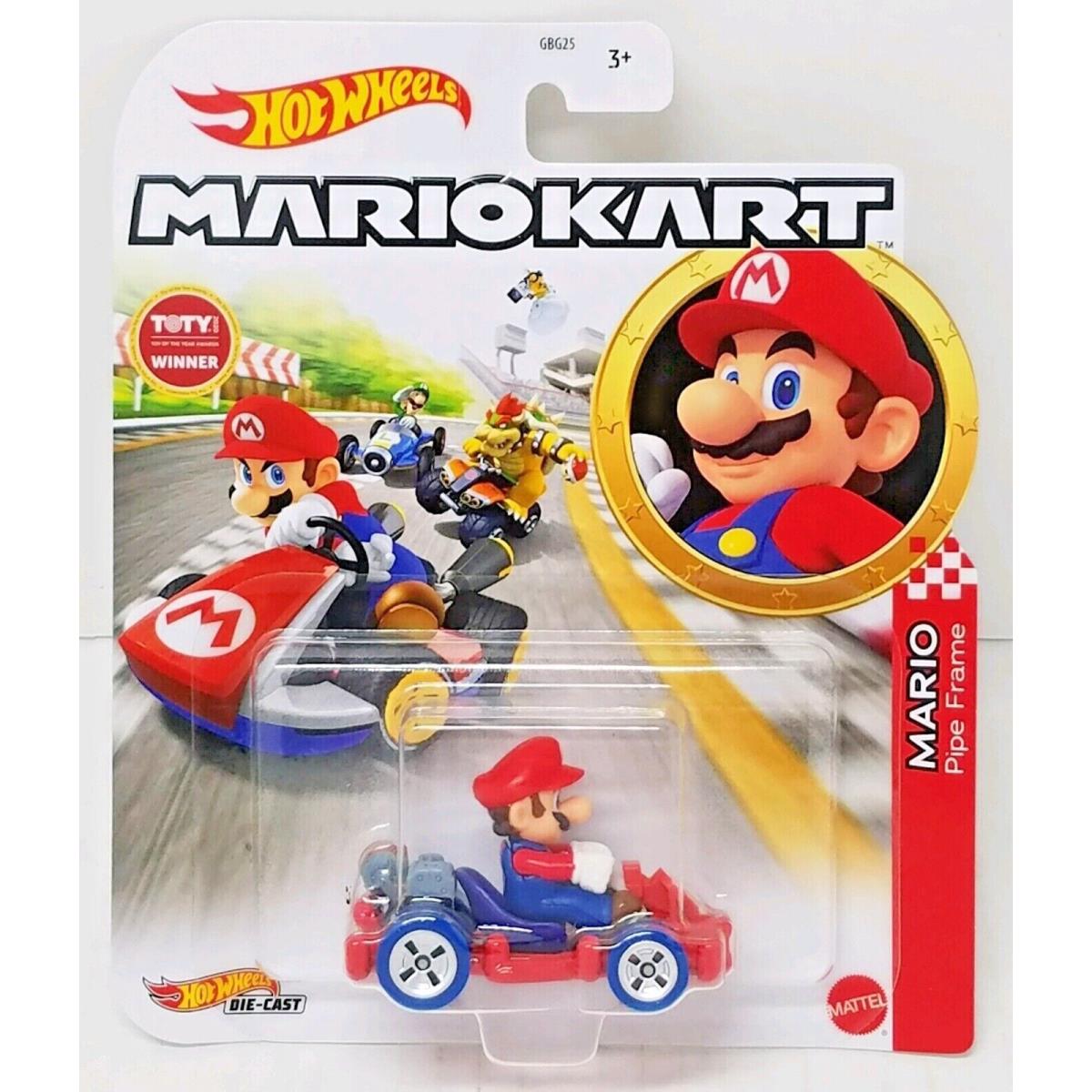 Mario Hot Wheels Mariokart Kart Diecast Car Vehicle Choose 2021 2022 2023 2024 + HDB34, MARIO Pipe Frame