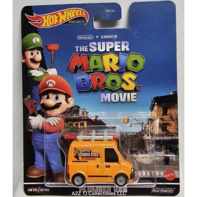 Mario Hot Wheels Mariokart Kart Diecast Car Vehicle Choose 2021 2022 2023 2024 + HKC19, PLUMBER VAN