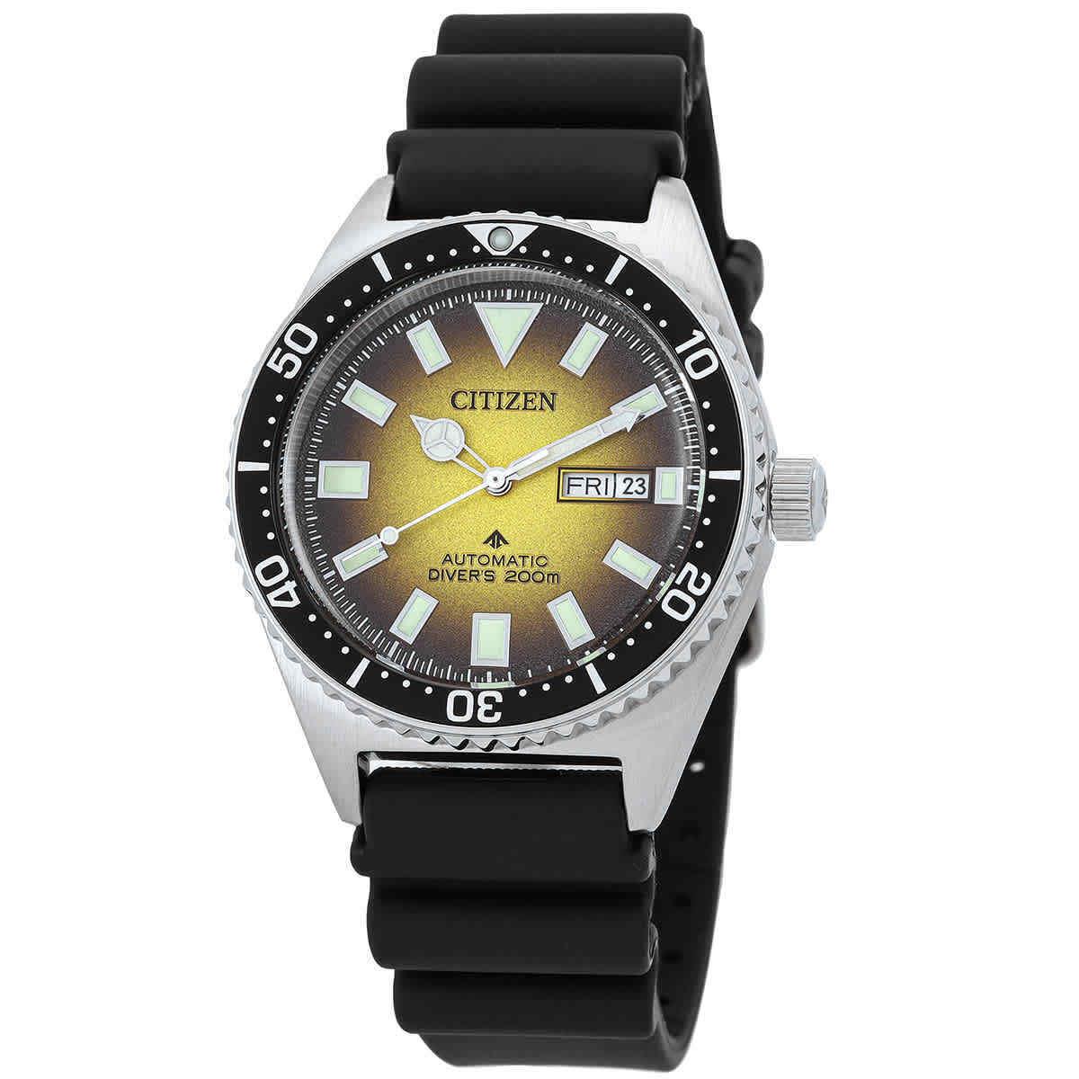 Citizen Promaster Diver Automatic Yellow Dial Men`s Watch NY0120-01X