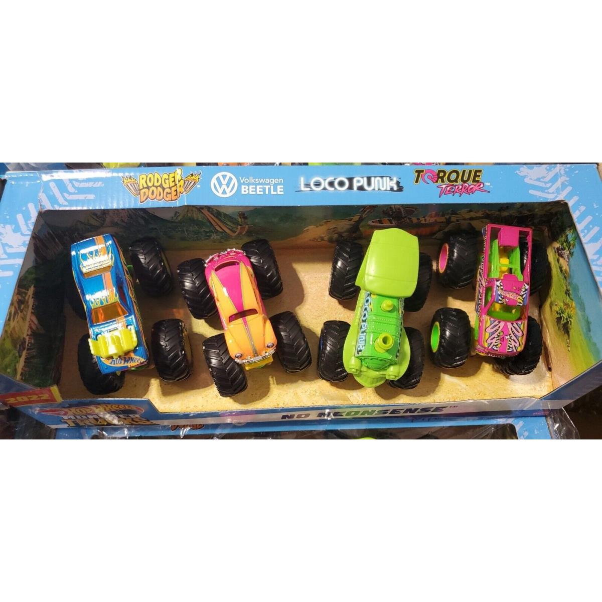 Hot Wheels Monster Trucks No Neonsense Diecast Car 4-Pack