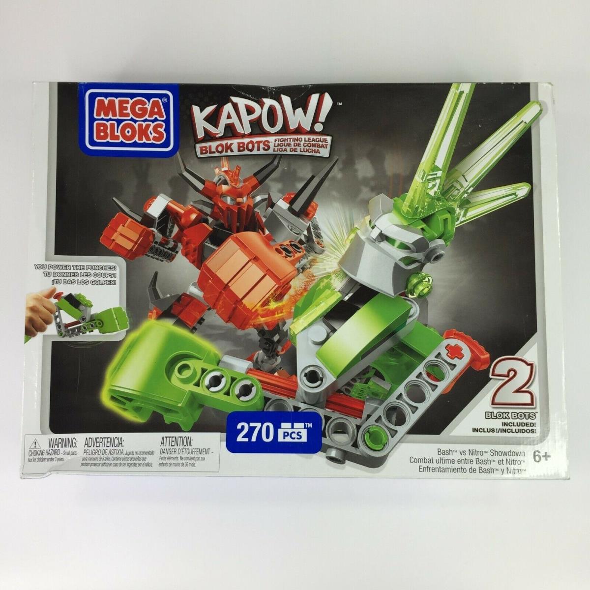 Mega Bloks Kapow Blok Bots Bash vs Nitro Showdown 270 Pieces Ages 6+