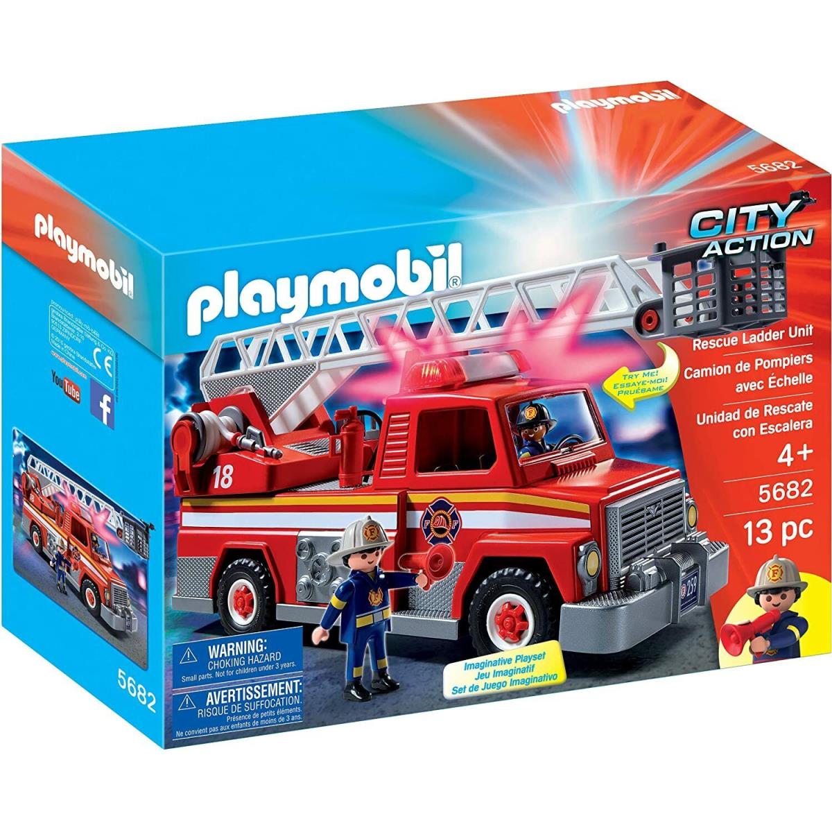 Playmobil City Action City Life Summer Fun Country Playsets Box CITY ACTION 5682 RESCUE LADDER UNIT