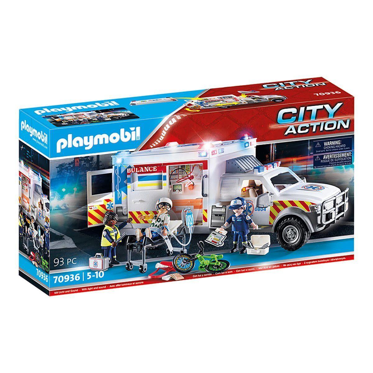 Playmobil 70936 Rescue Ambulance with Lights Siren