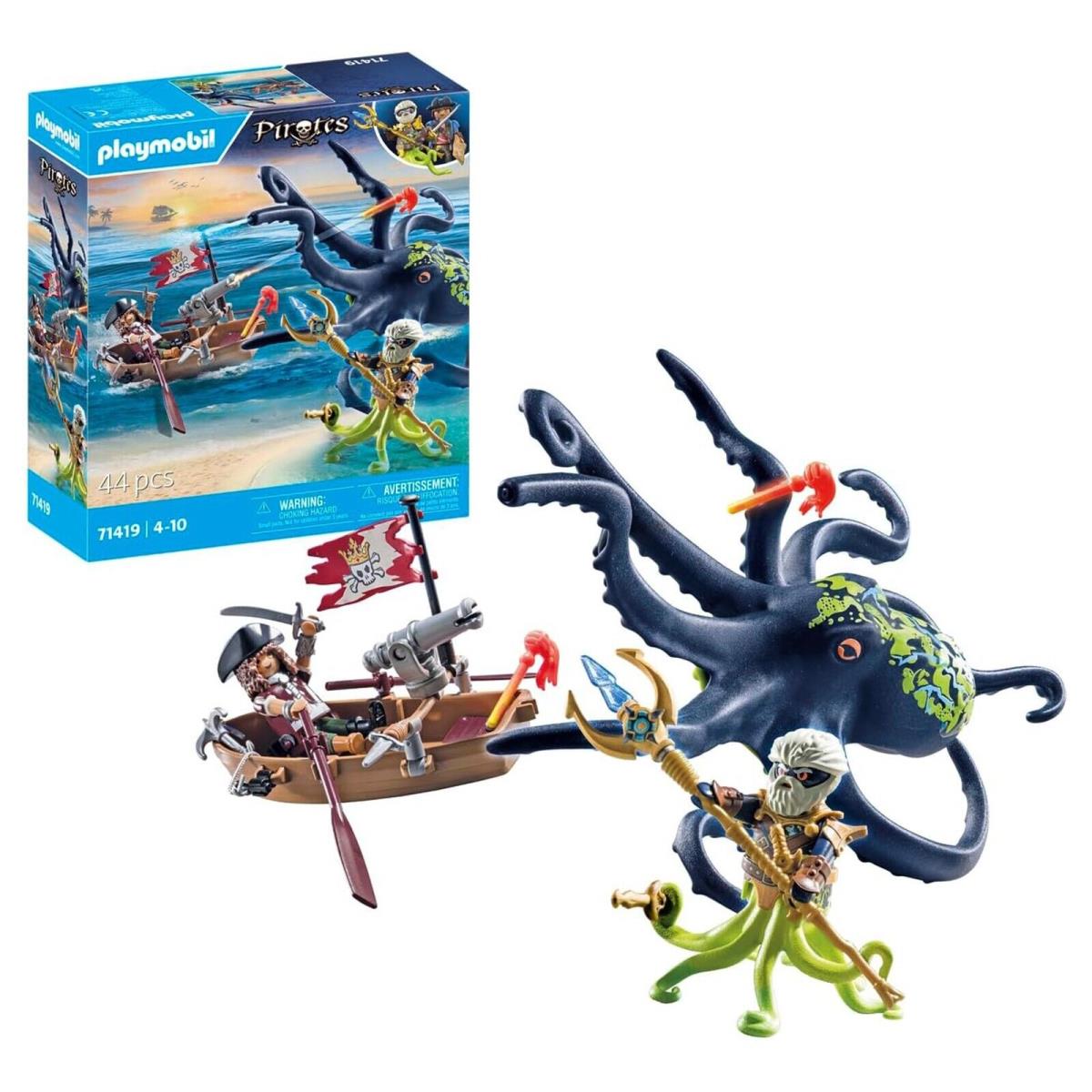 Playmobil Pirates Battle with The Giant Octopus Building Set 71419 IN Stock