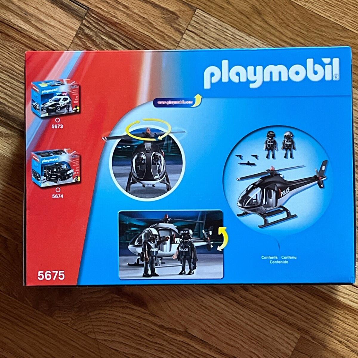 Playmobil 5675 Police Helicopter Tactical Unit Copter Made Germany -new-mint