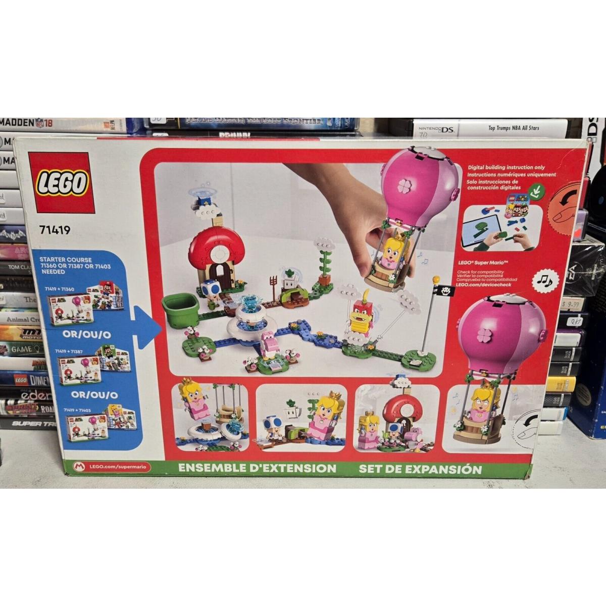 Lego Super Mario Peach`s Garden Balloon Ride 71419 Expansion Set 453 Pcs