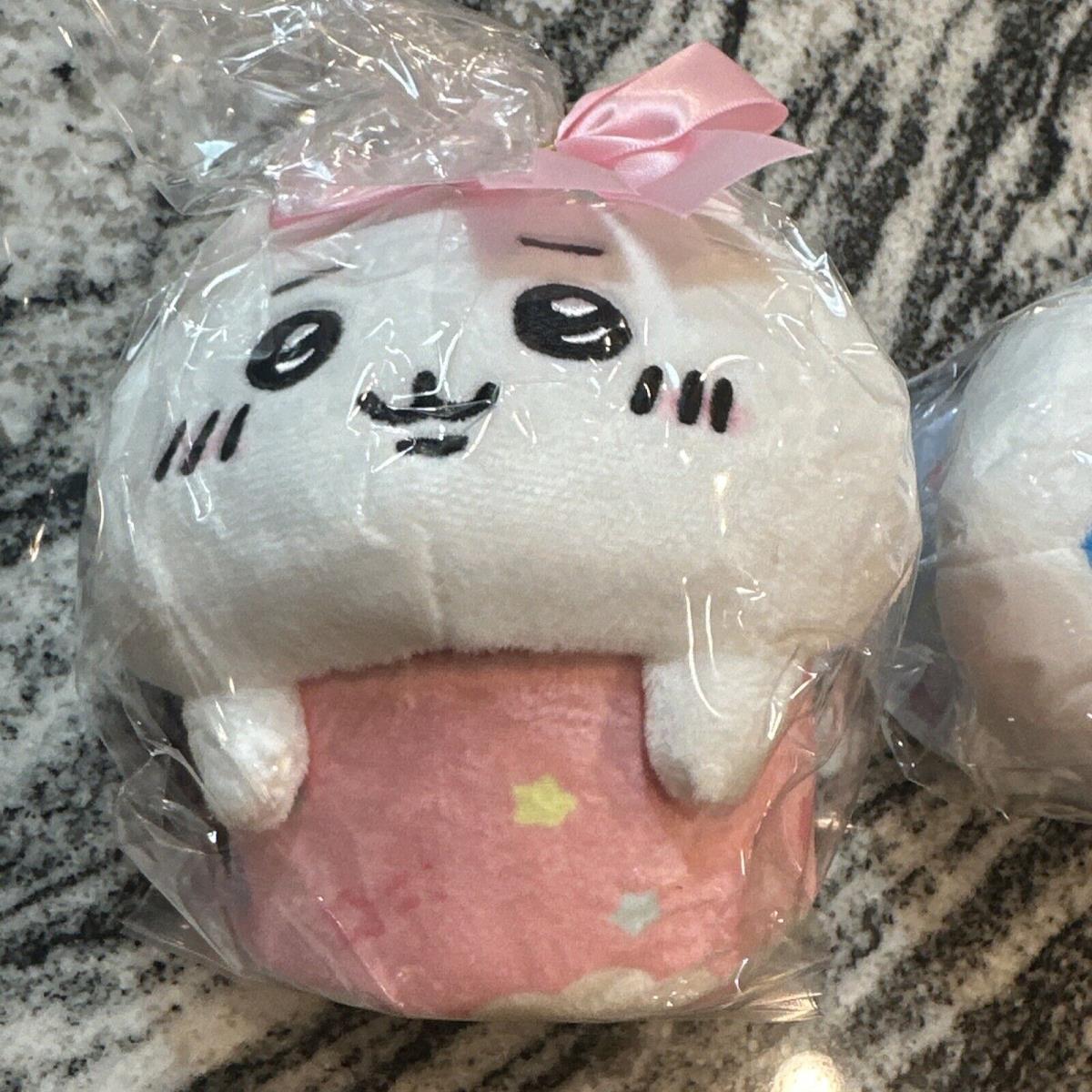 Chiikawa Set of 2 Hachiware Cupcake Plush Dolls Bandai Namco 5 Toys
