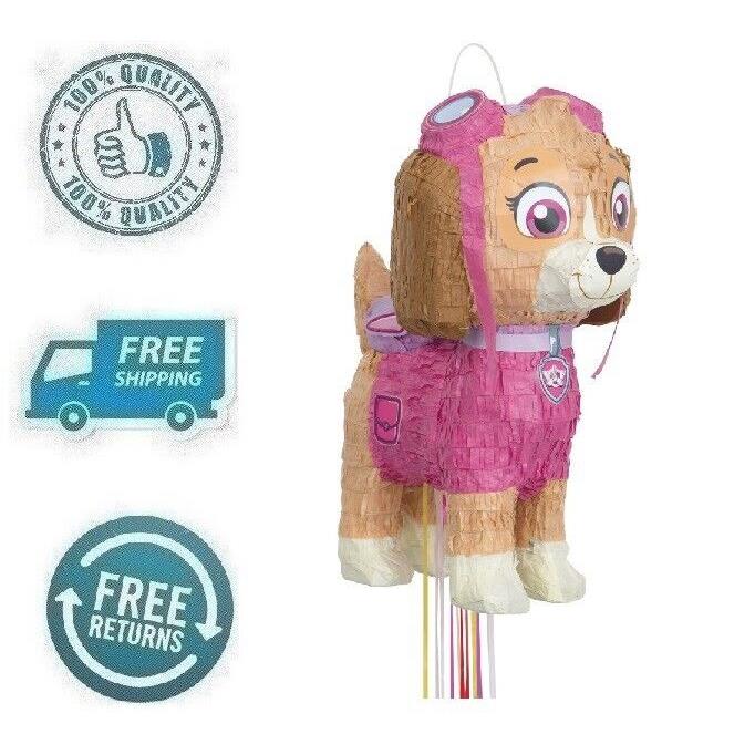 Multicolor Paw Patrol Skye Dog Pinata Party Decor Birthday Empty Container