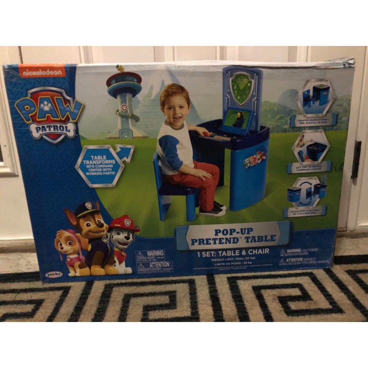 Paw Patrol Pop-up Pretend Table and Command Center Mega Bundle 5 Games Set-new