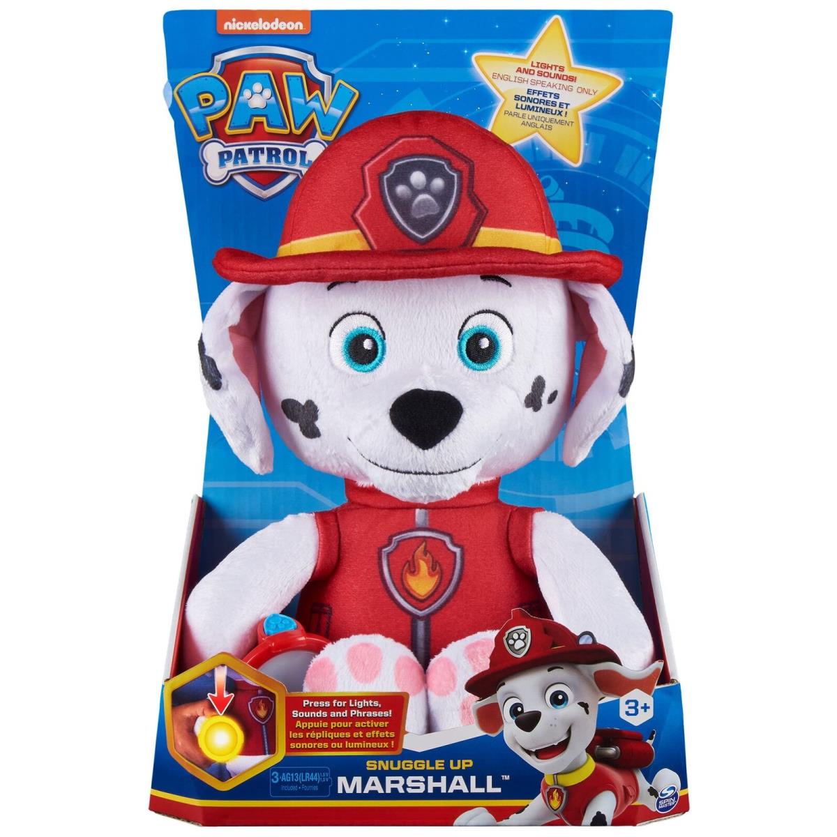 Paw Patrol Snuggle Up Marshall Plush with Flashlight and Sounds For Kids Aged