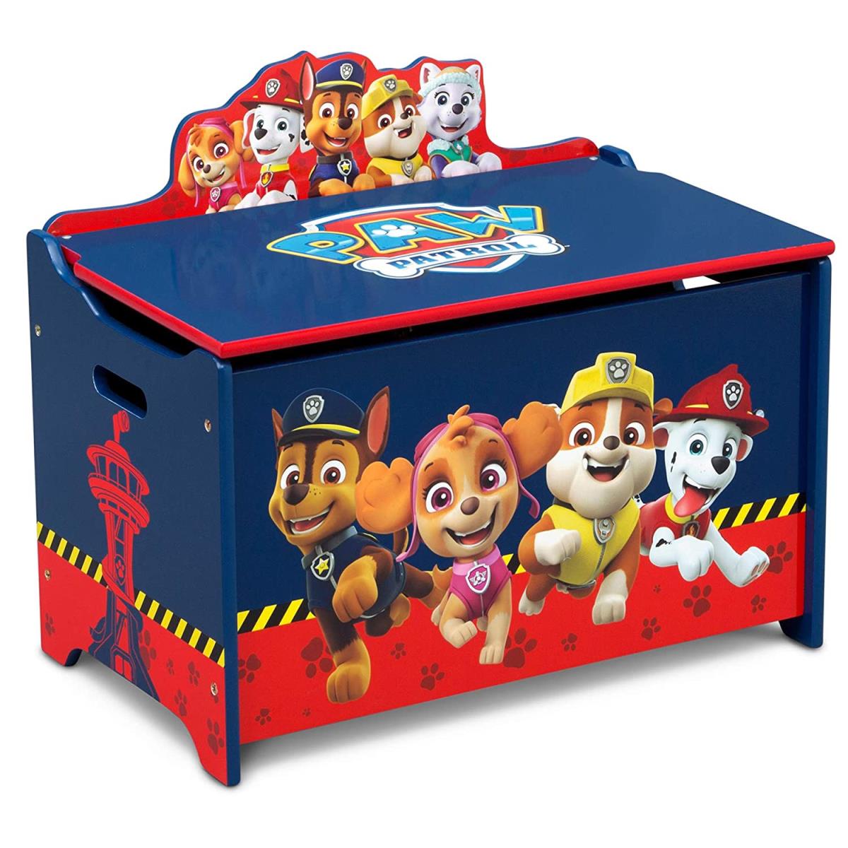 Paw Patrol Deluxe Toy Box Stylish Storage Kid`s Furniture Gift