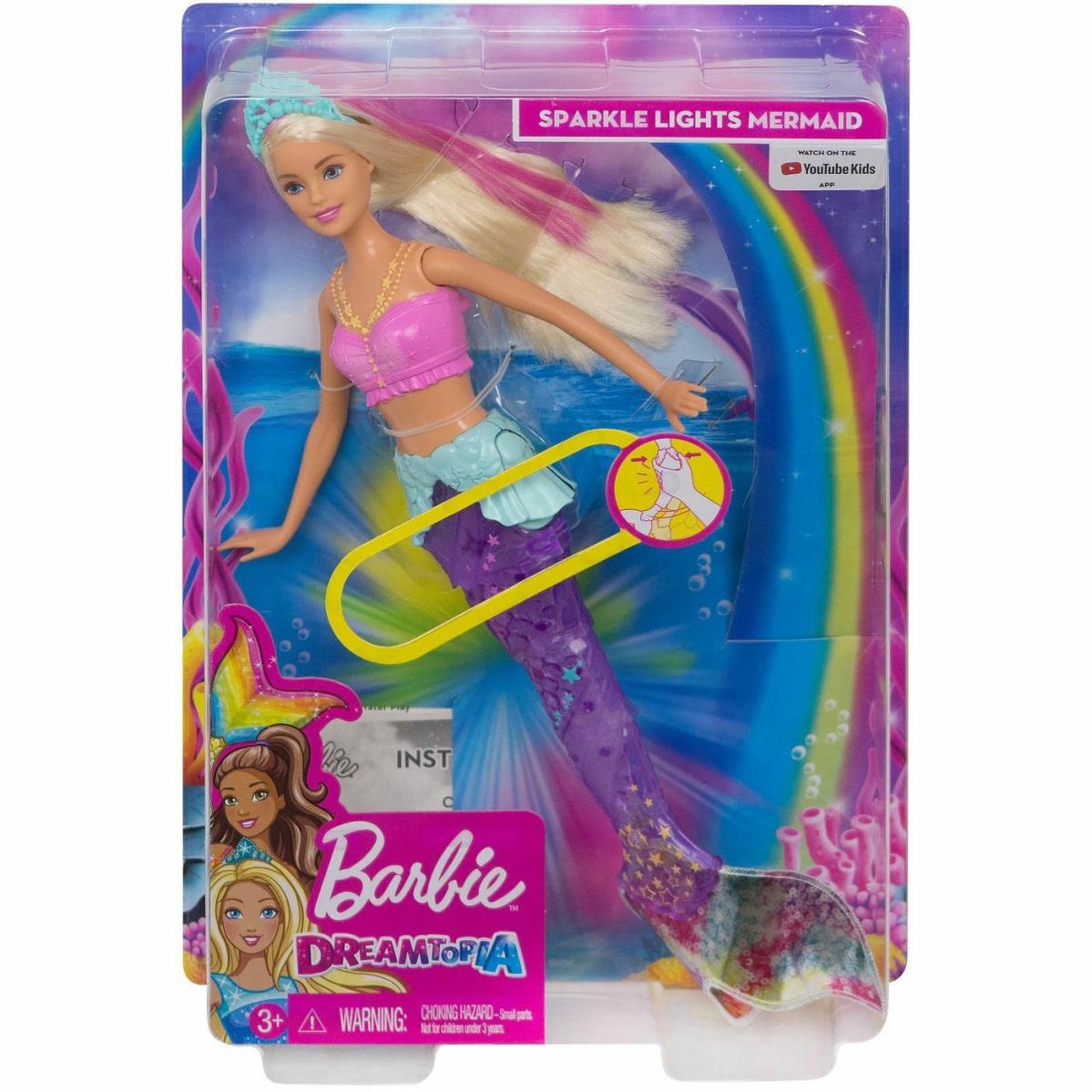 Barbie Dreamtopia Mermaid Doll Choose Rainbow Sparkle Lights Color Magic More