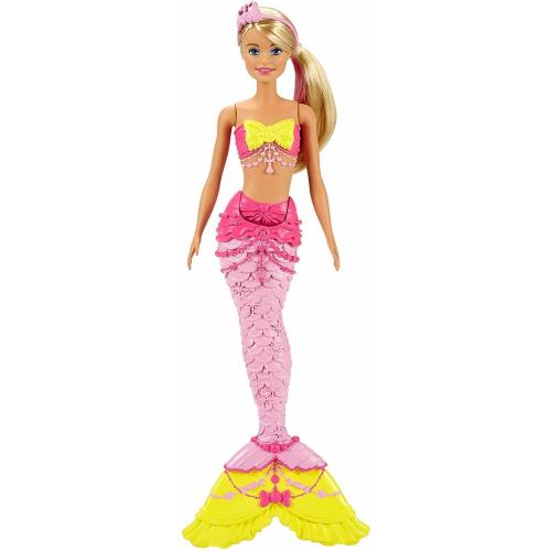 Barbie Dreamtopia Mermaid Doll Choose Rainbow Sparkle Lights Color Magic More Mermaid Doll Blonde Hair Yellow & Pink Tail FVR04