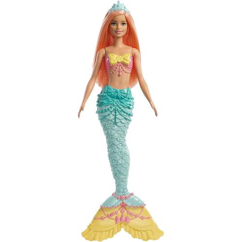 Barbie Dreamtopia Mermaid Doll Choose Rainbow Sparkle Lights Color Magic More Mermaid Doll with Long Coral Hair Green FXT11 2019