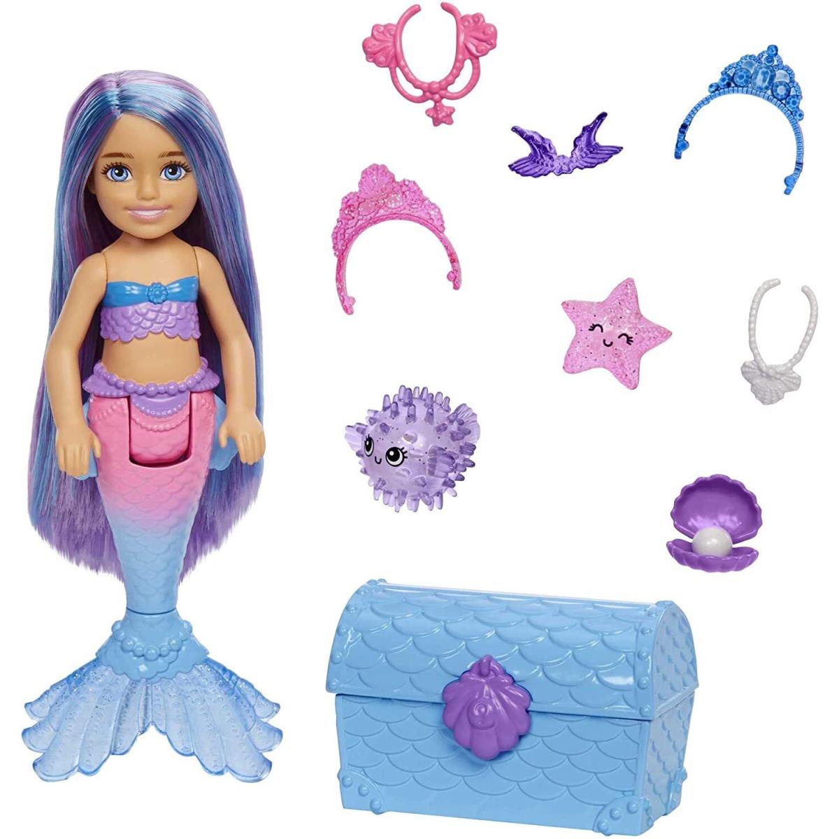 Barbie Dreamtopia Mermaid Doll Choose Rainbow Sparkle Lights Color Magic More Mermaid Power Chelsea Purple Blue Hair Chest Pets