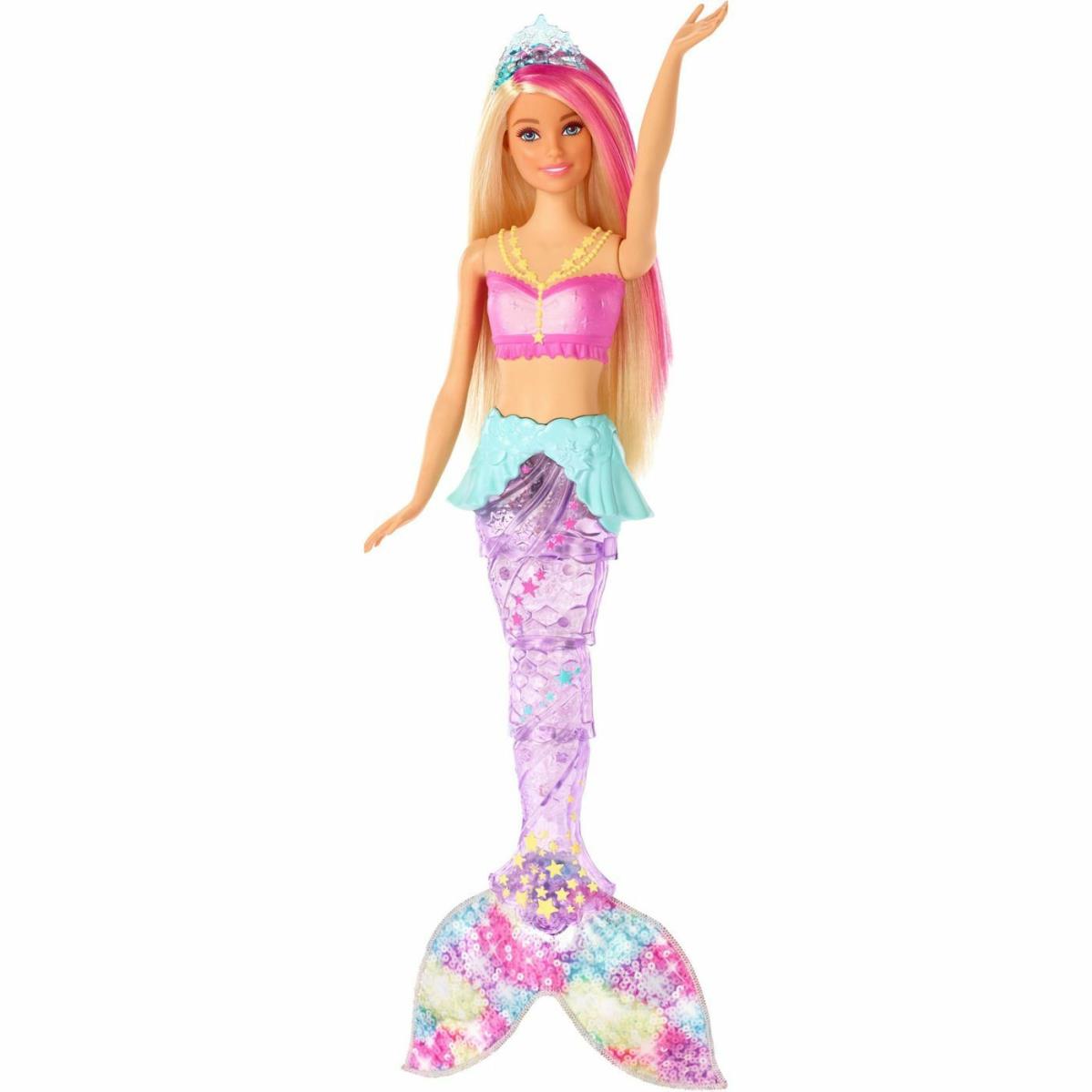 Barbie Dreamtopia Mermaid Doll Choose Rainbow Sparkle Lights Color Magic More Sparkle Lights Mermaid Doll with Blonde Hair GFL82