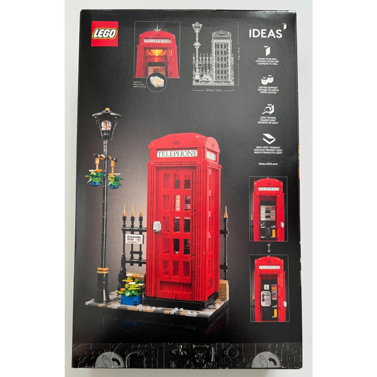 Lego Set 21347 Ideas Red London Telephone Box in Hand
