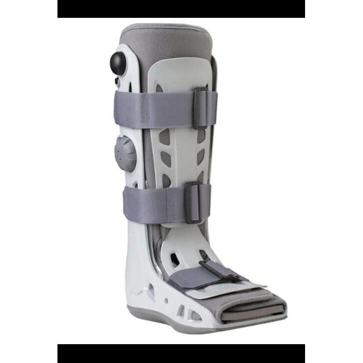 Aircast Walking Boot Brace Short Soft Strike 2 Built in Pumps Gray Size XS