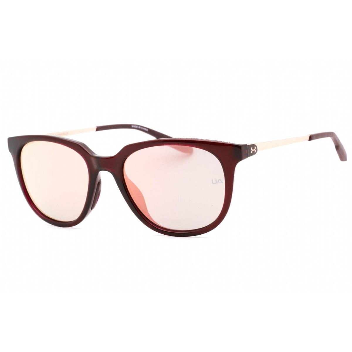 Under Armour UA Circuit Imm 0J Sunglasses Red Crystal Frame Rose Lenses 54mm - Frame: Red Crystal, Lens: Rose Gold