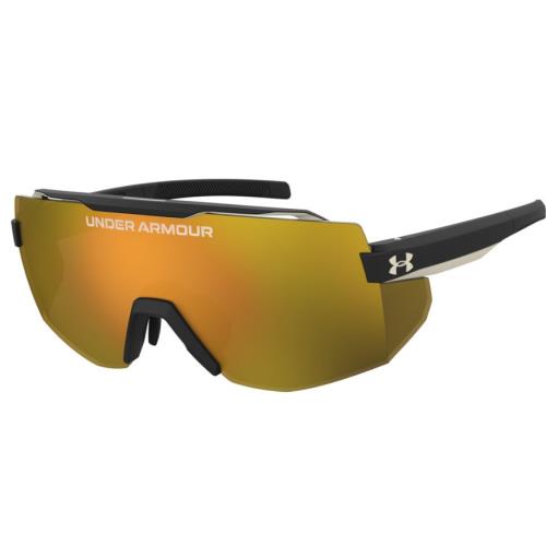 Under Armour UA Squad 2M2-BLK-Gold-B Gold Mirrored Men`s Sunglasses