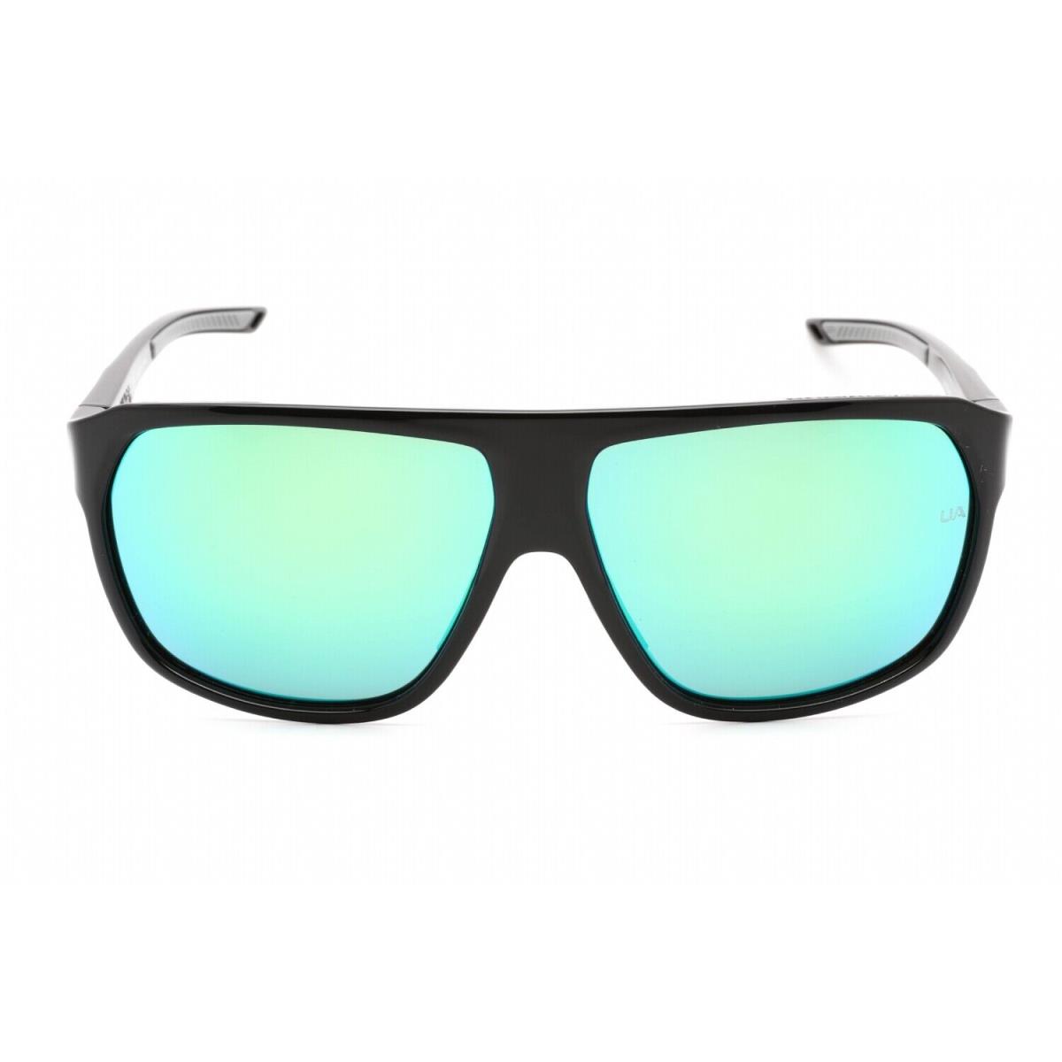 Under Armour UADOMINATE-807V8-62 Sunglasses Size 62mm 130mm 12mm Black Unisex - Frame: black, Lens: green mirror