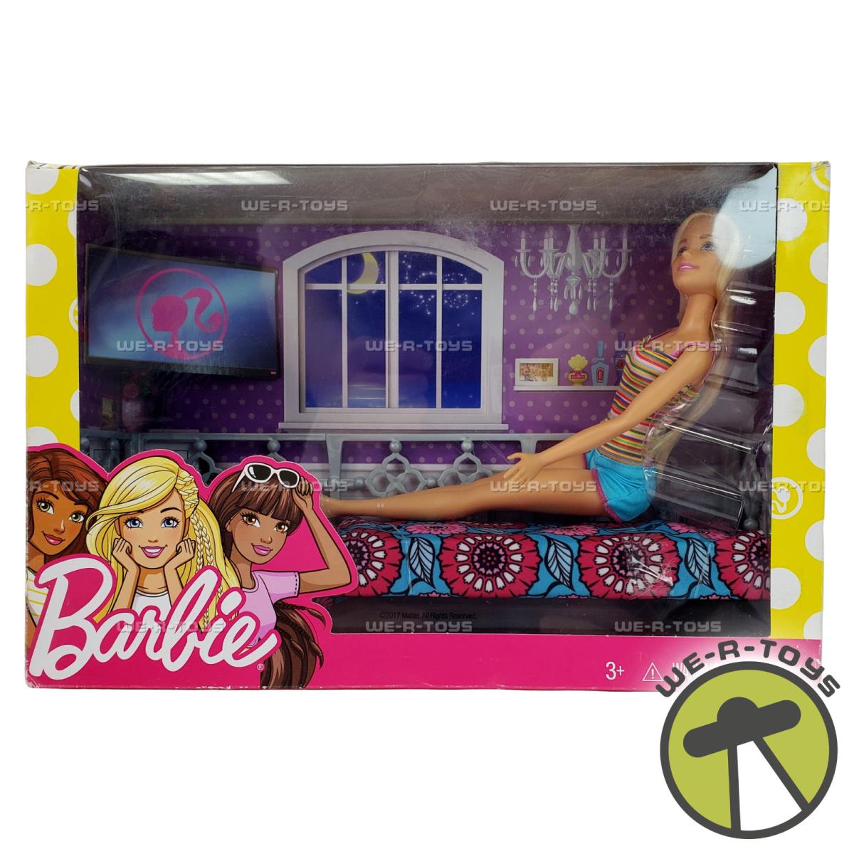 Barbie Bedroom Doll and Bed Set 2017 Mattel FDB09 Nrfb