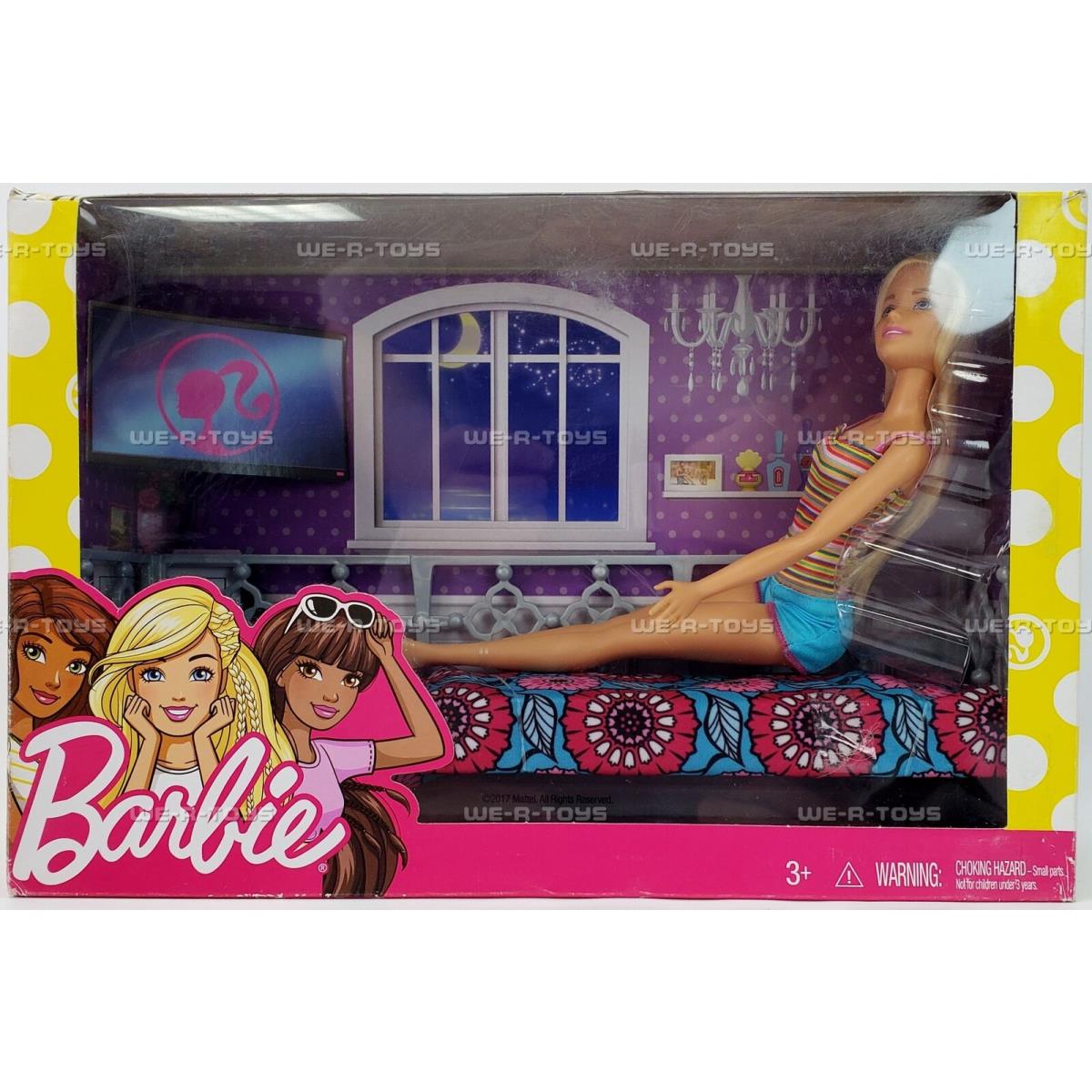 Barbie Bedroom Doll and Bed Set 2017 Mattel FDB09 Nrfb