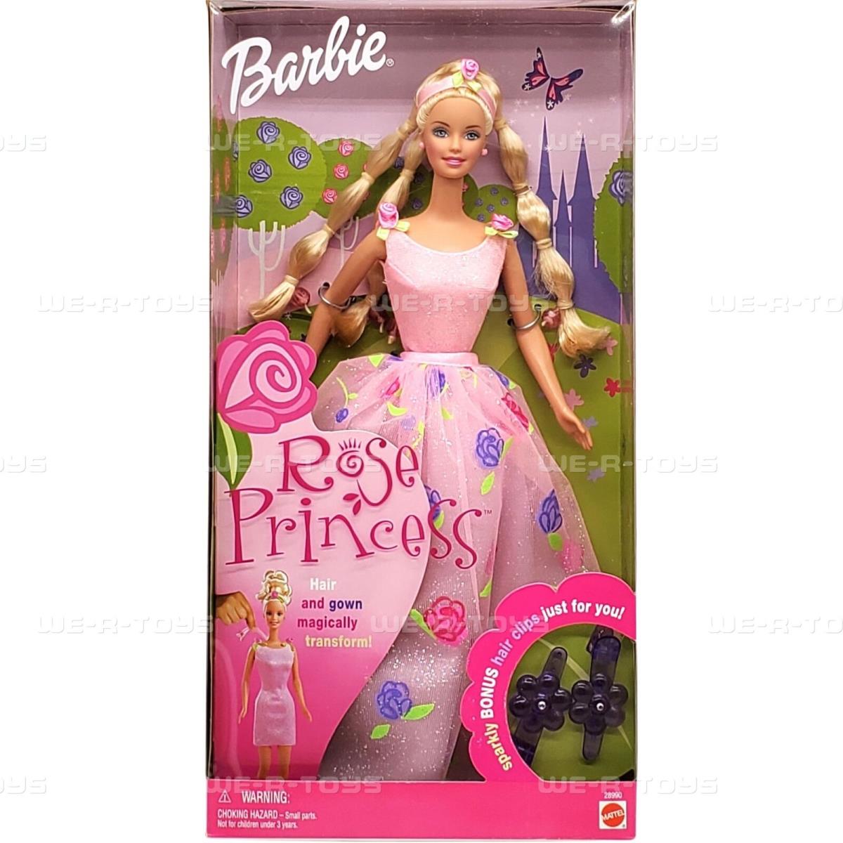 Rose Princess Barbie Doll 2000 Mattel 28990