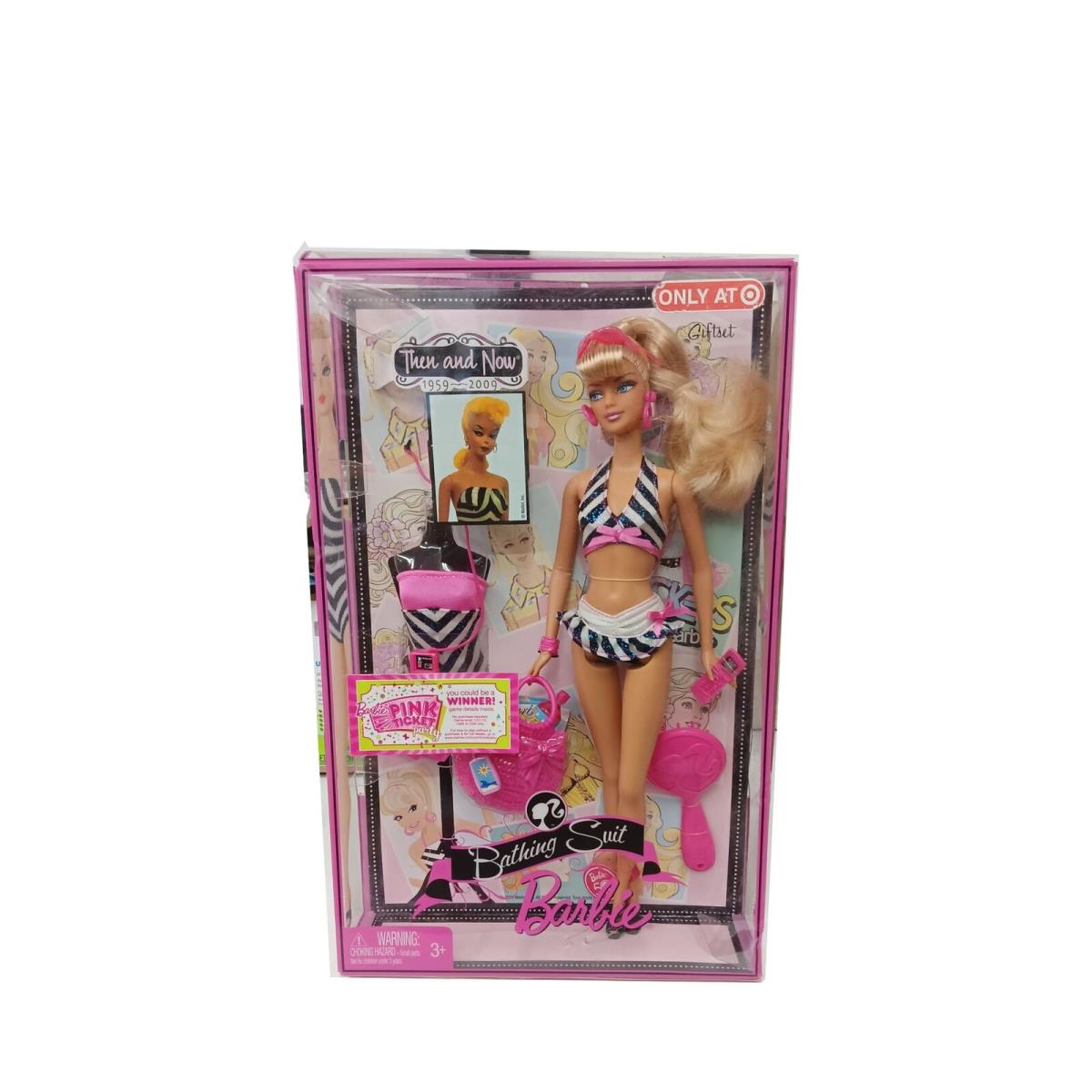Barbie Bathing Suit Barbie Then and Now 1959-2009